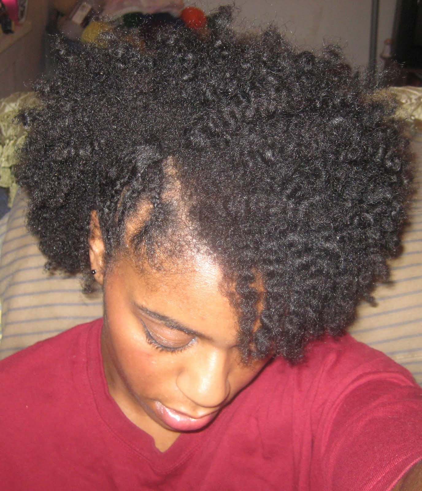 Naturally Elegant Hairstyle Day 4 Twist Out with Cornrow Braids on Side
